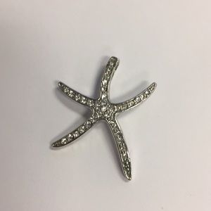 Cubic zirconia starfish pendant. Like new!